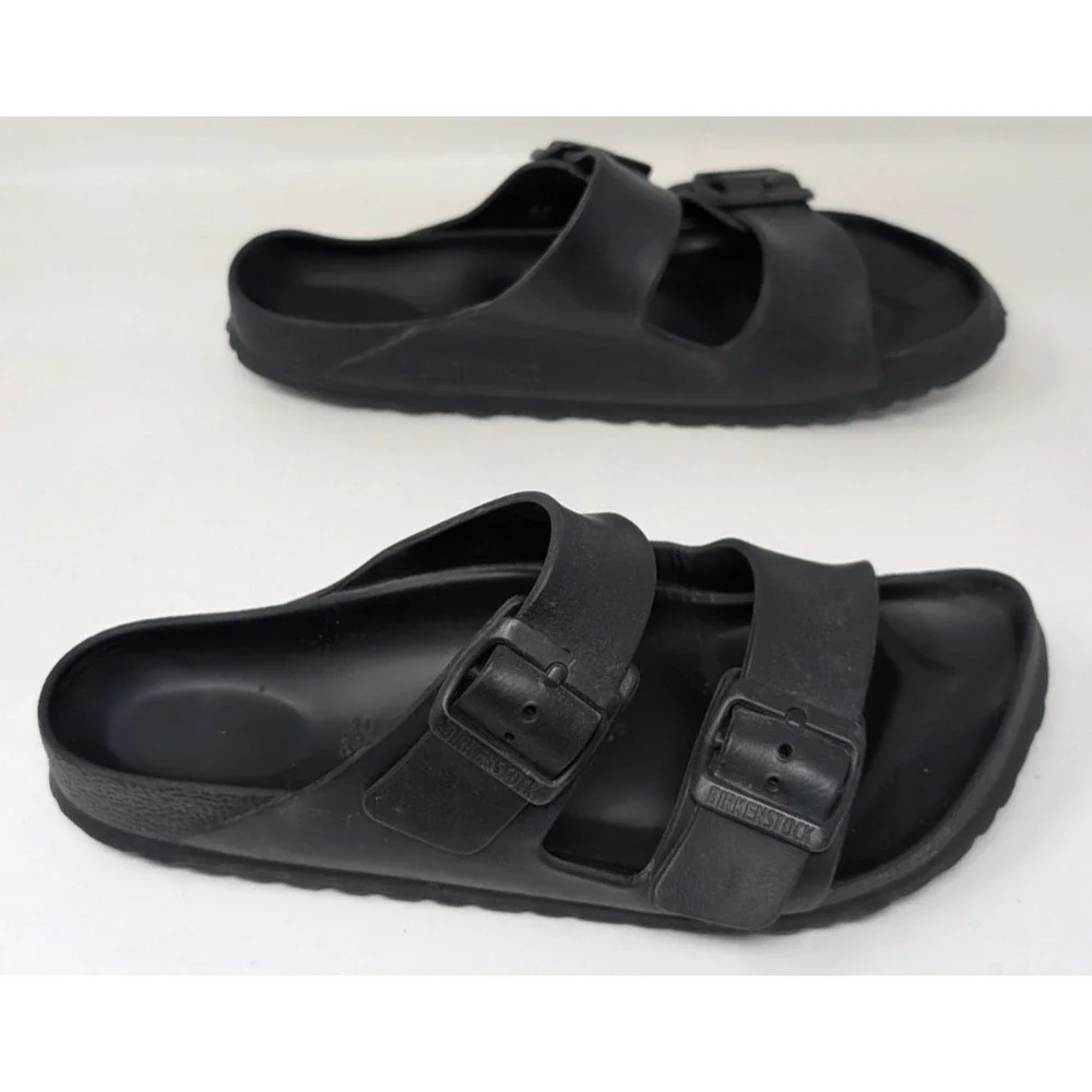 Birkenstock Black Two-Strap Slide Sandals